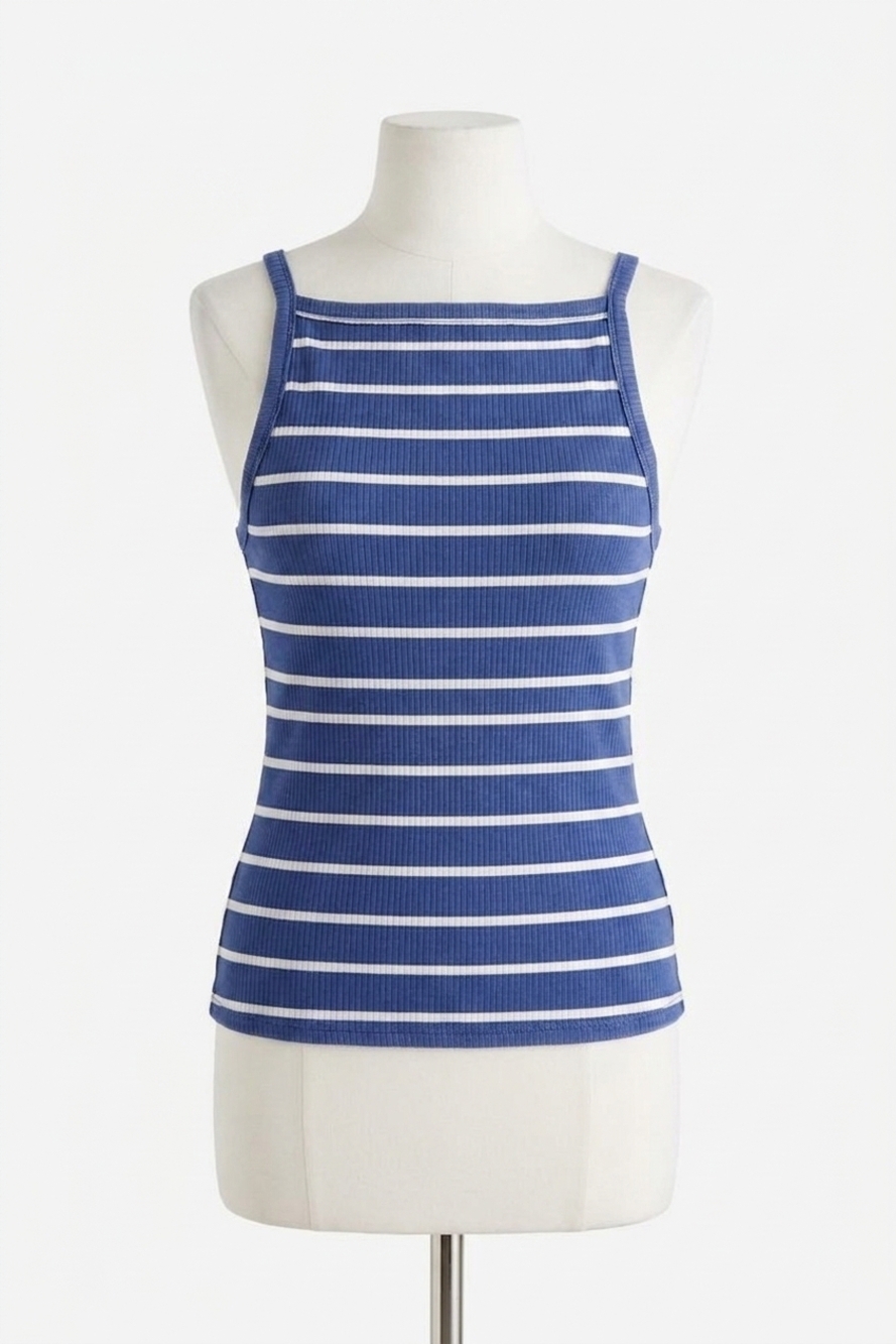 NEW FREE PEOPLE women's mia tank in navy combo